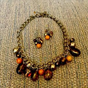 Necklace with matching earrings